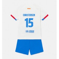 Fotbalové Dres Barcelona Andreas Christensen #15 Dětské Venkovní 2023-24 Krátký Rukáv (+ trenýrky)